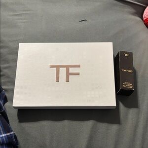 Tom Ford Black & Gold Pouch with Lipstick Wild Ginger NEW Bundle